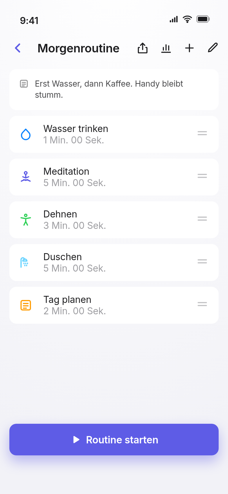 Schritt für Schritt.