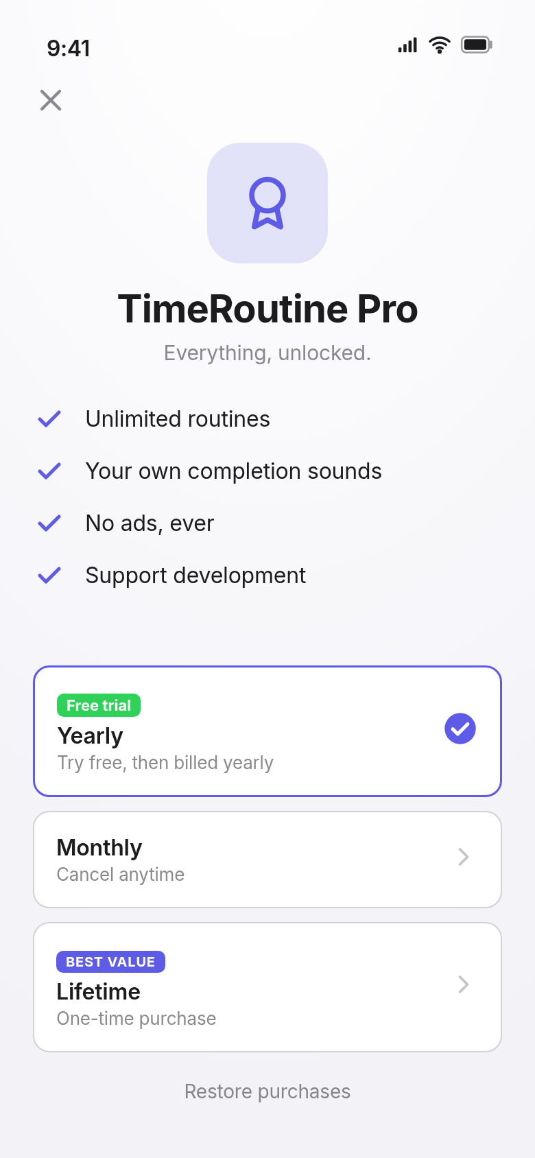Try Pro free for 7 days.