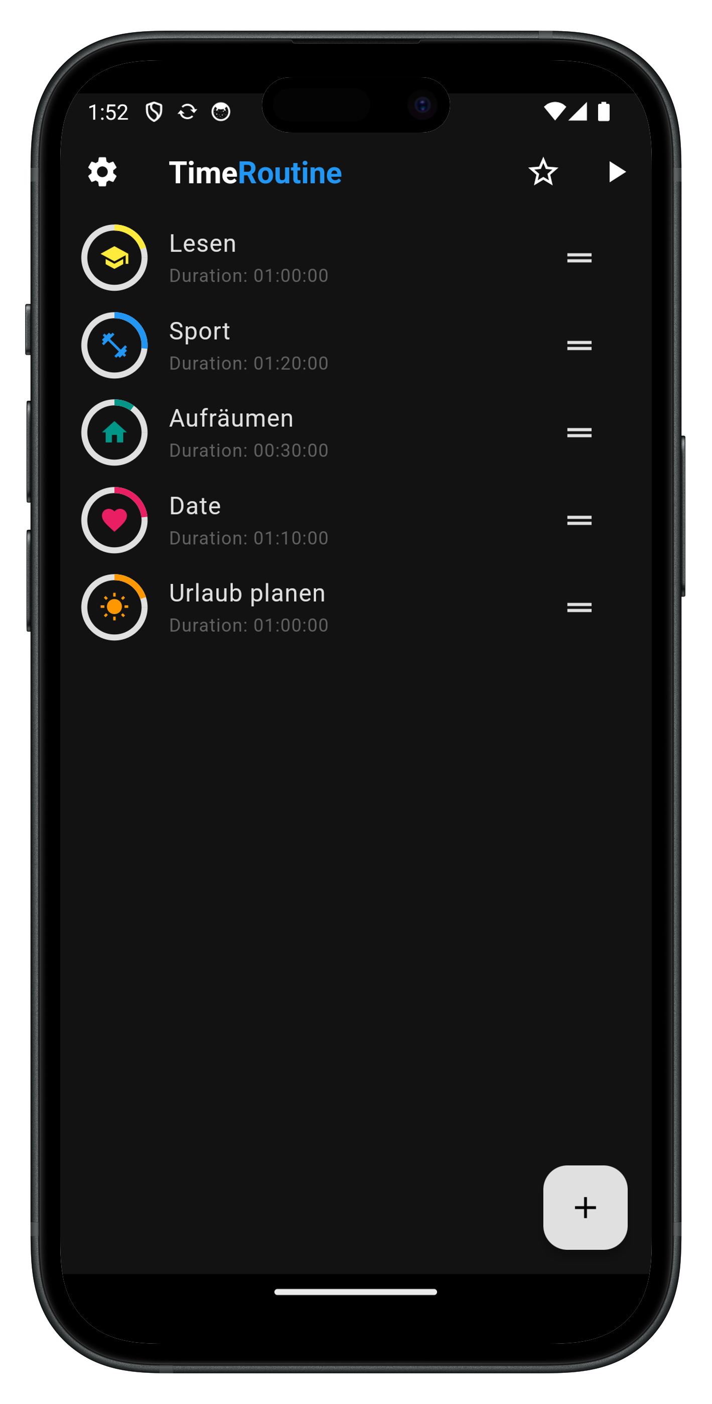 Overview App Screen